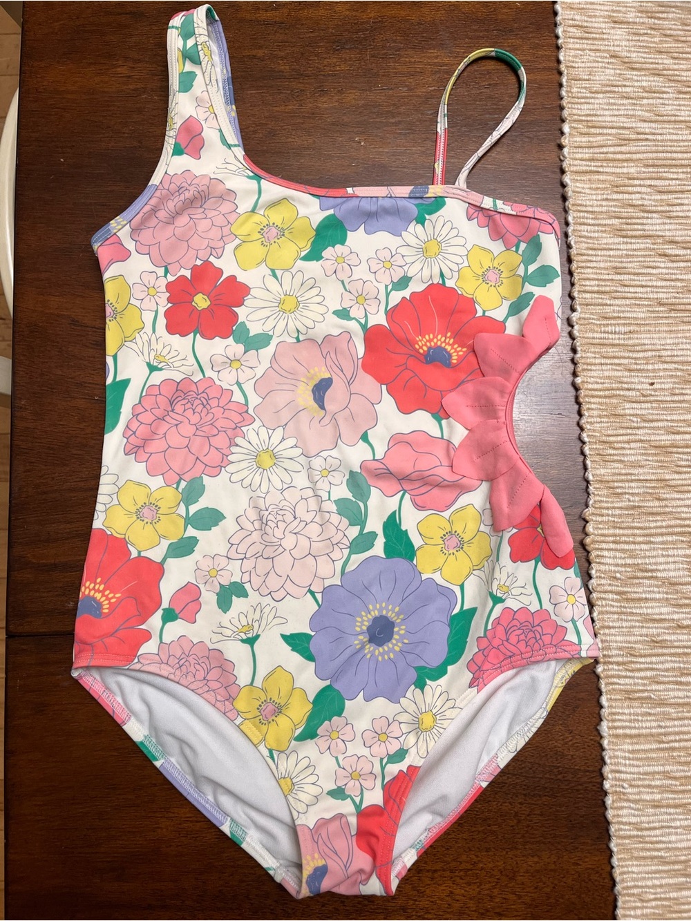 Girls mini Boden floral swimsuit